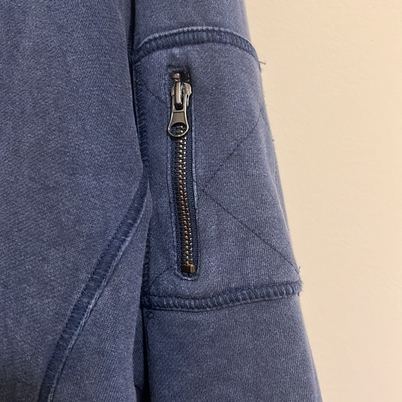 Free people Sweater We the Free zip up thermal hoodie jacket women size L NWOT - Picture 4 of 14